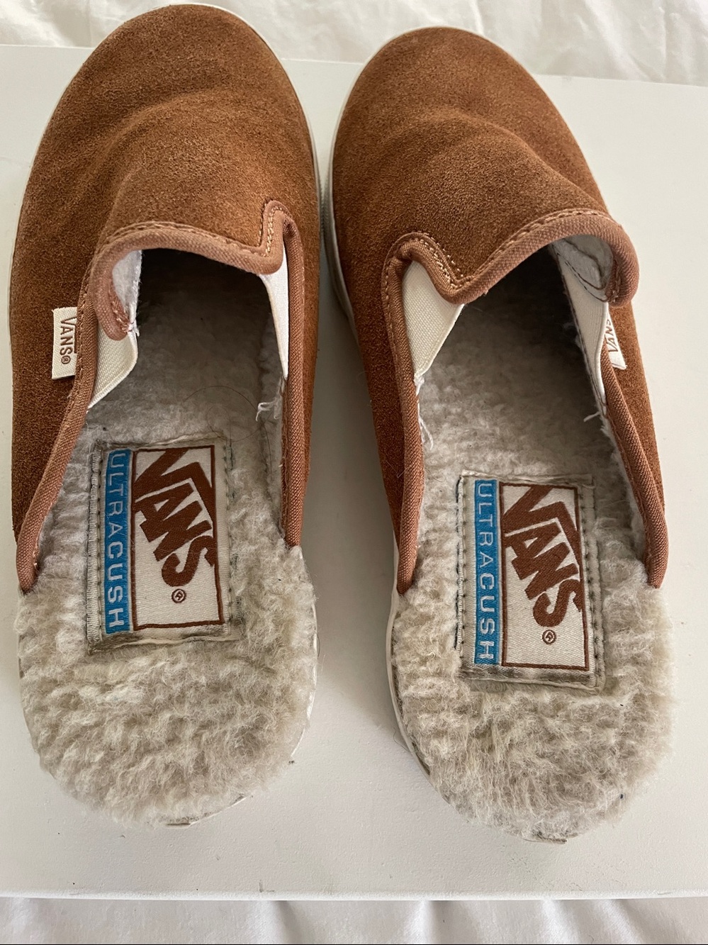 Women 6M VANS Ultra Cush Genuine Suede Slip On Sneakers Fleece Lined unisex - Picture 3 of 5